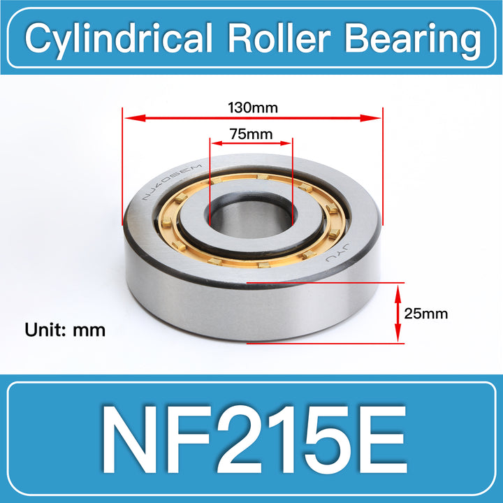 NF215E Cylindrical Roller Bearings dimension drawing