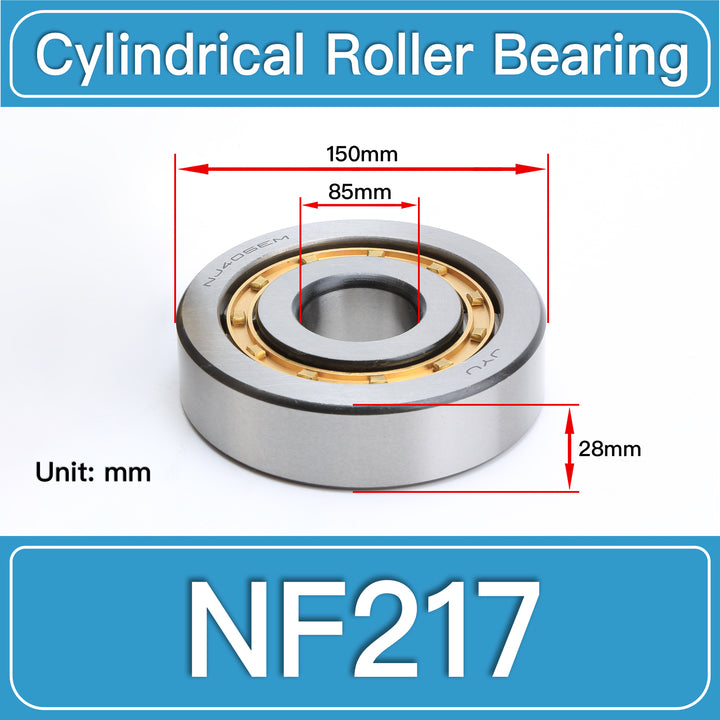 NF217 Cylindrical Roller Bearings dimension drawing