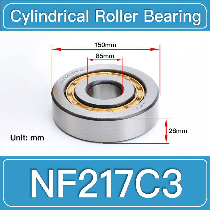 NF217C3 Cylindrical Roller Bearings dimension drawing