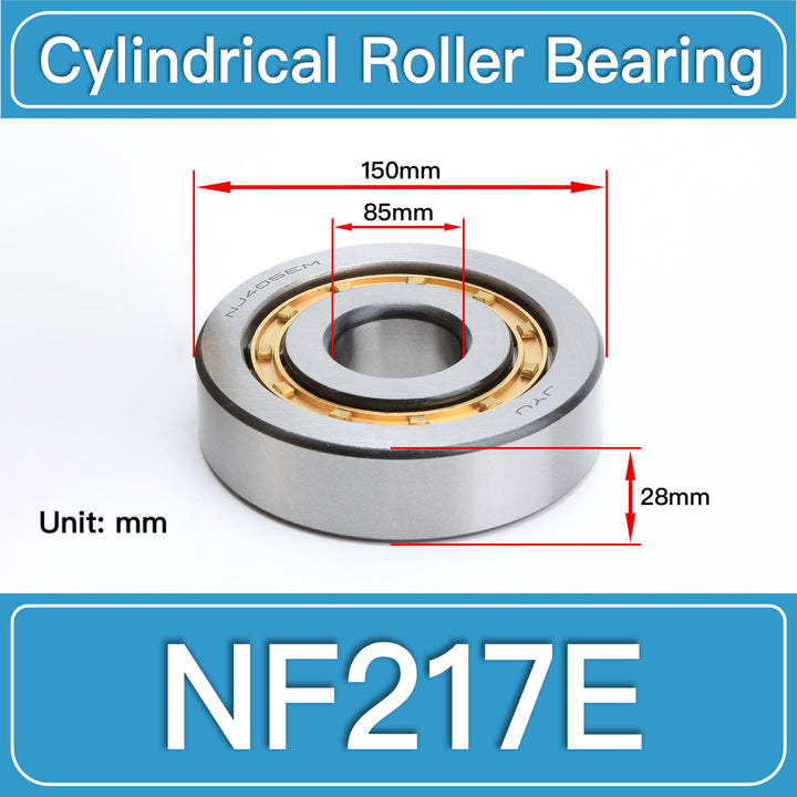 NF217E Cylindrical Roller Bearings dimension drawing