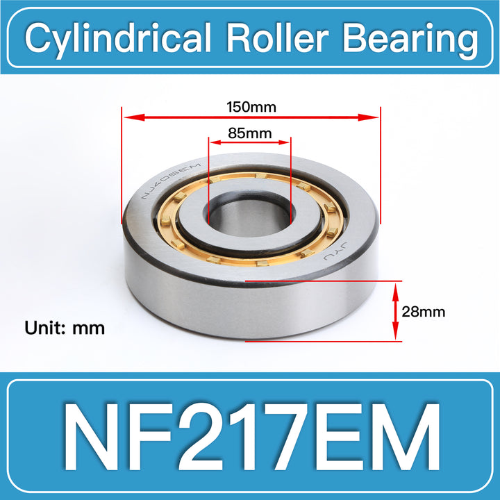 NF217EM Cylindrical Roller Bearings dimension drawing