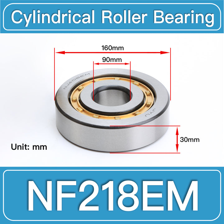 NF218EM Cylindrical Roller Bearings dimension drawing