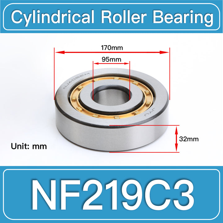 NF219C3 Cylindrical Roller Bearings dimension drawing