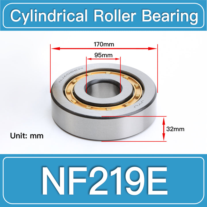 NF219E Cylindrical Roller Bearings dimension drawing