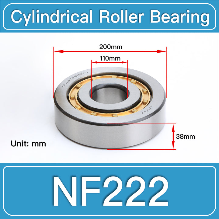 NF222 Cylindrical Roller Bearings dimension drawing