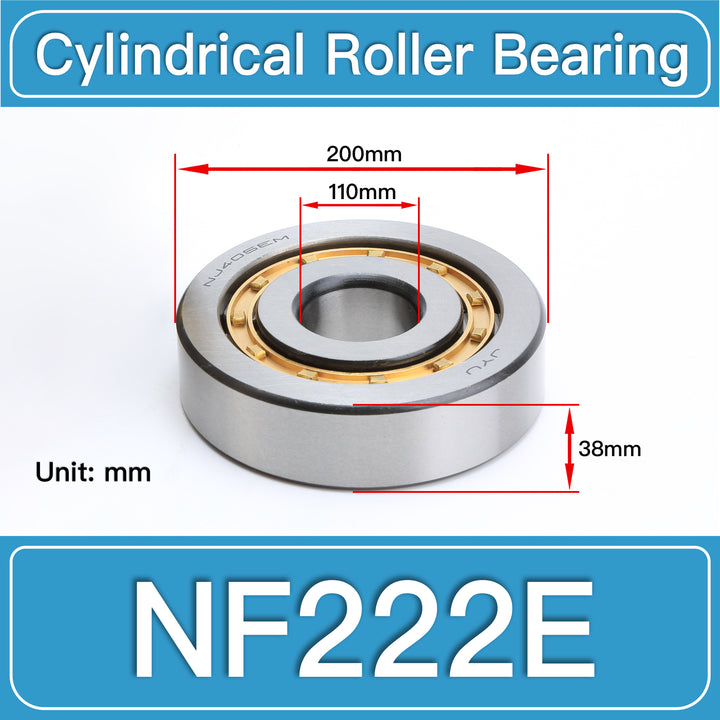 NF222E Cylindrical Roller Bearings dimension drawing