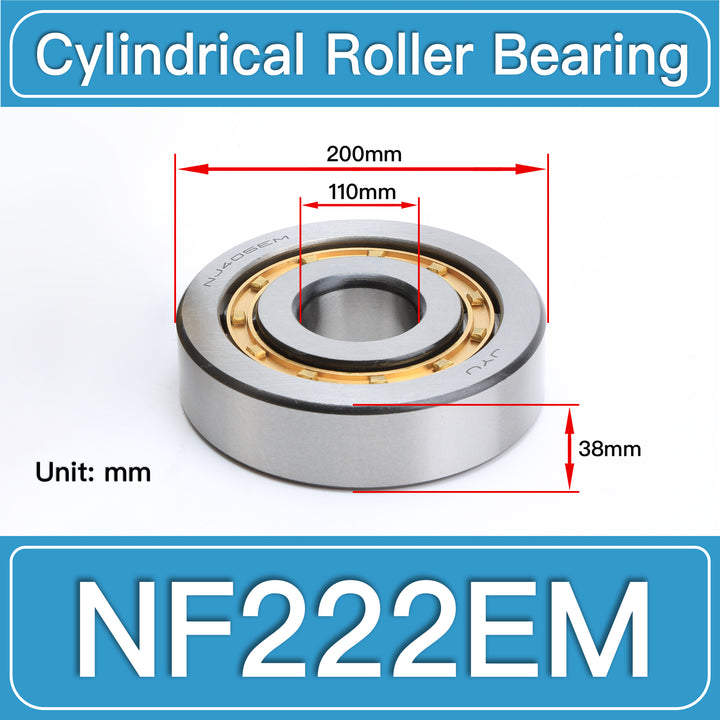 NF222EM Cylindrical Roller Bearings dimension drawing