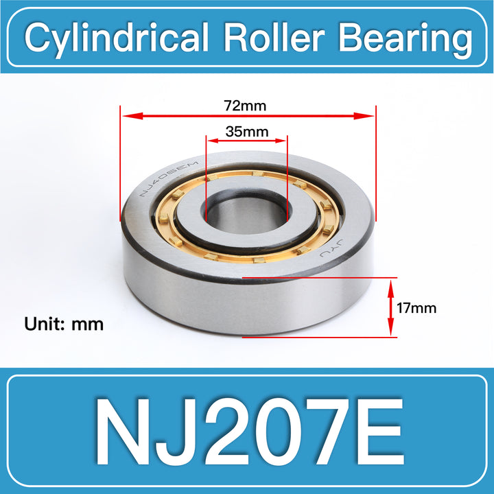 NJ207E Cylindrical Roller Bearings dimension drawing