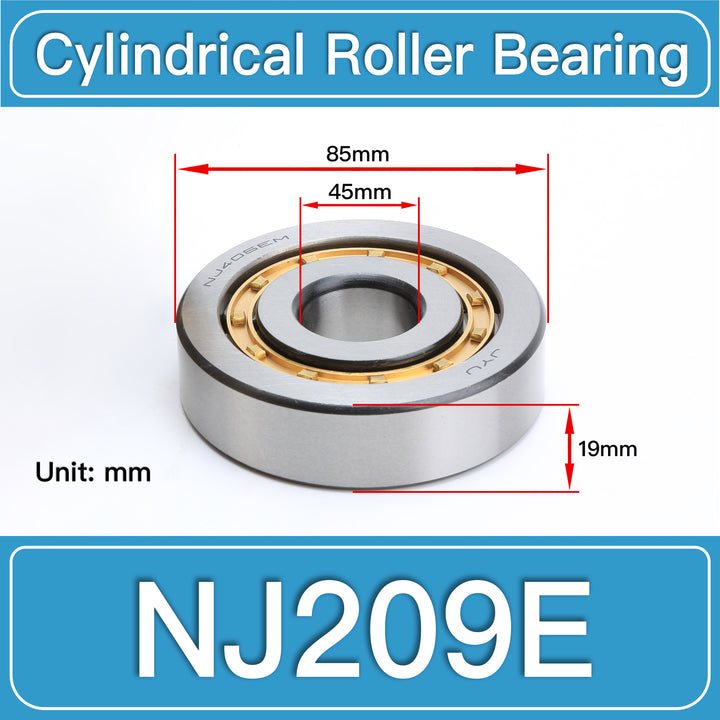 NJ209E Cylindrical Roller Bearings dimension drawing