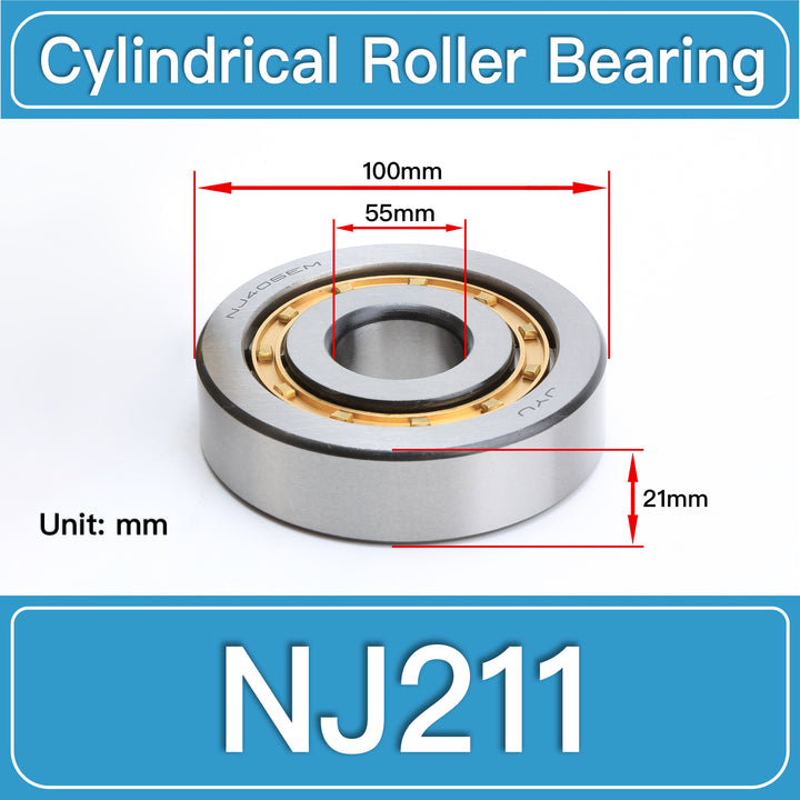 NJ211 Cylindrical Roller Bearings dimension drawing