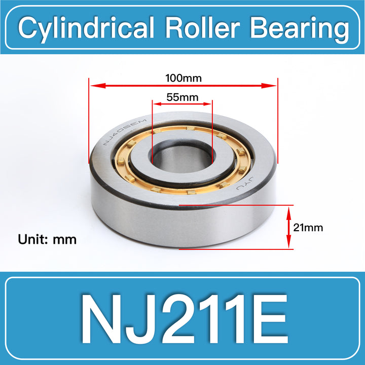 NJ211E Cylindrical Roller Bearings dimension drawing