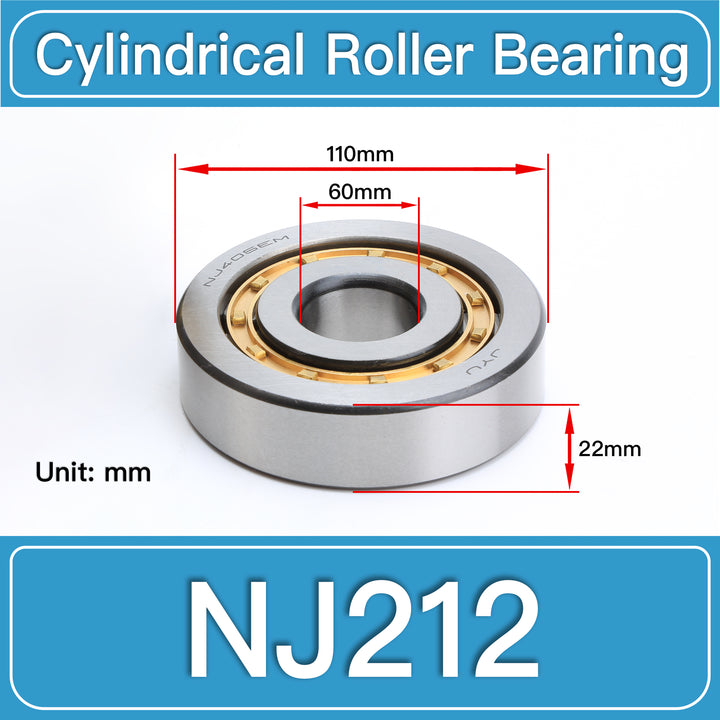NJ212 Cylindrical Roller Bearings dimension drawing