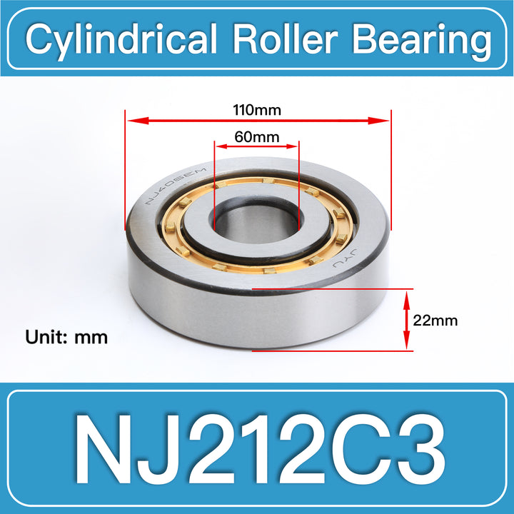 NJ212C3 Cylindrical Roller Bearings dimension drawing