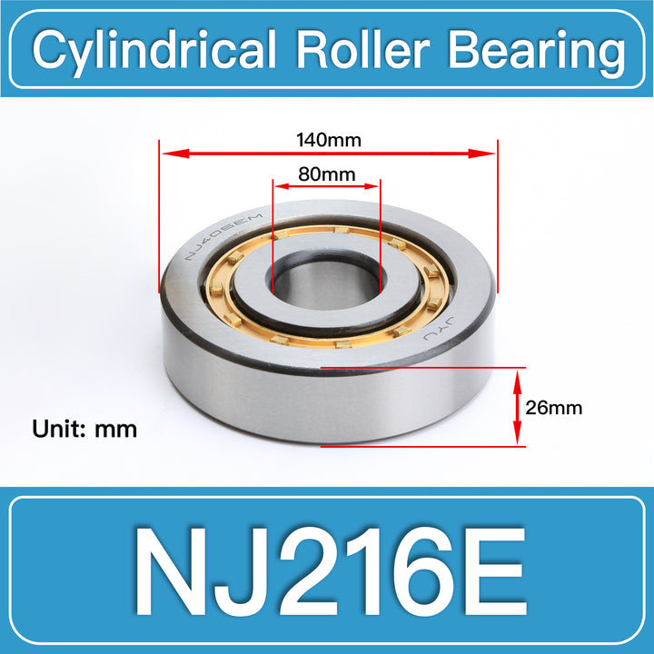 NJ216E Cylindrical Roller Bearings dimension drawing