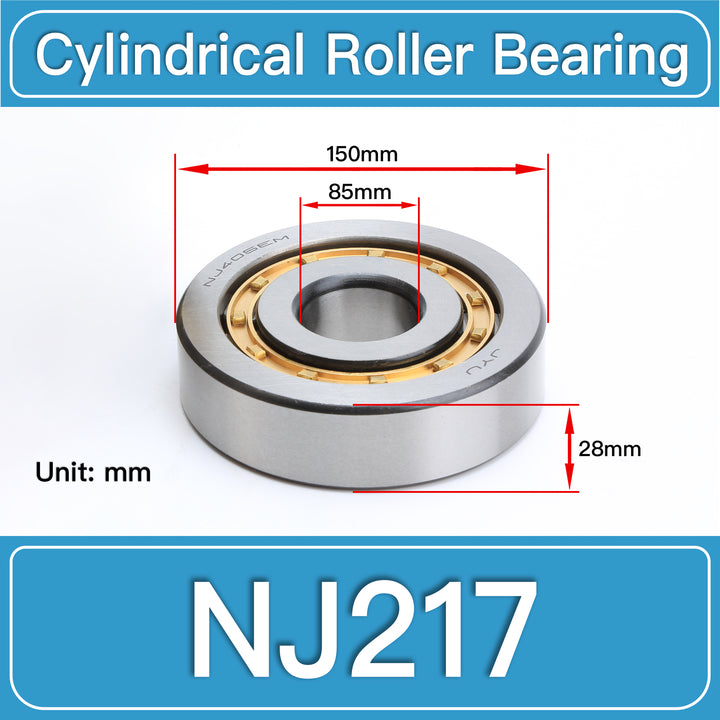 NJ217 Cylindrical Roller Bearings dimension drawing