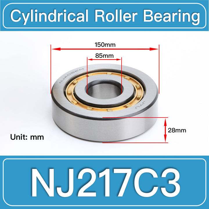 NJ217C3 Cylindrical Roller Bearings dimension drawing