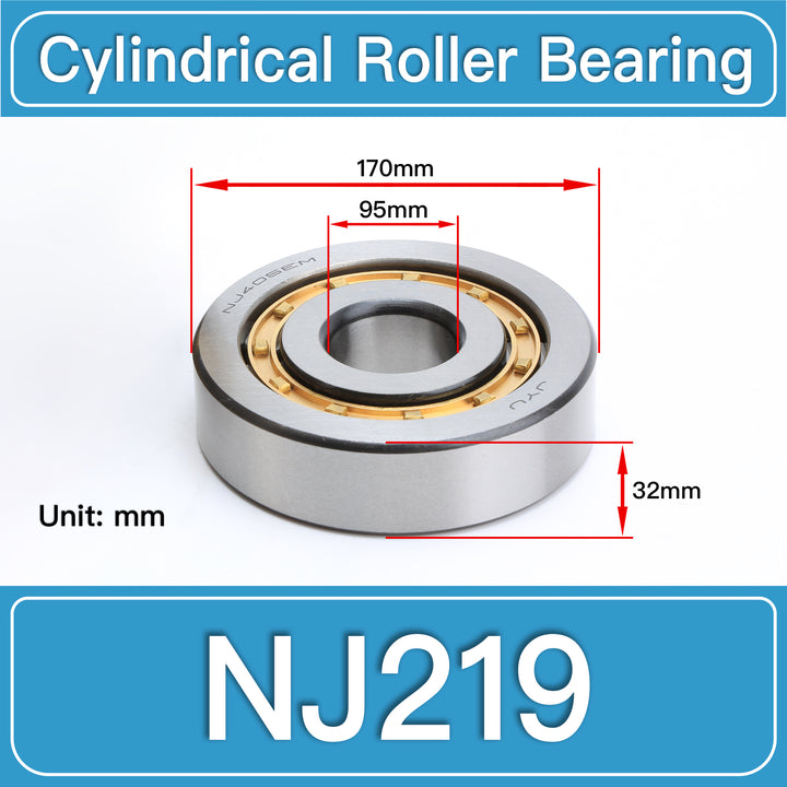 NJ219 Cylindrical Roller Bearings dimension drawing