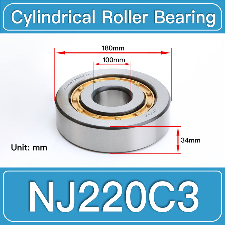 NJ220C3 Cylindrical Roller Bearings dimension drawing
