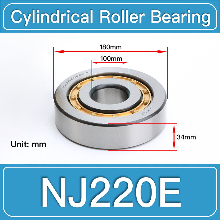 NJ220E Cylindrical Roller Bearings dimension drawing