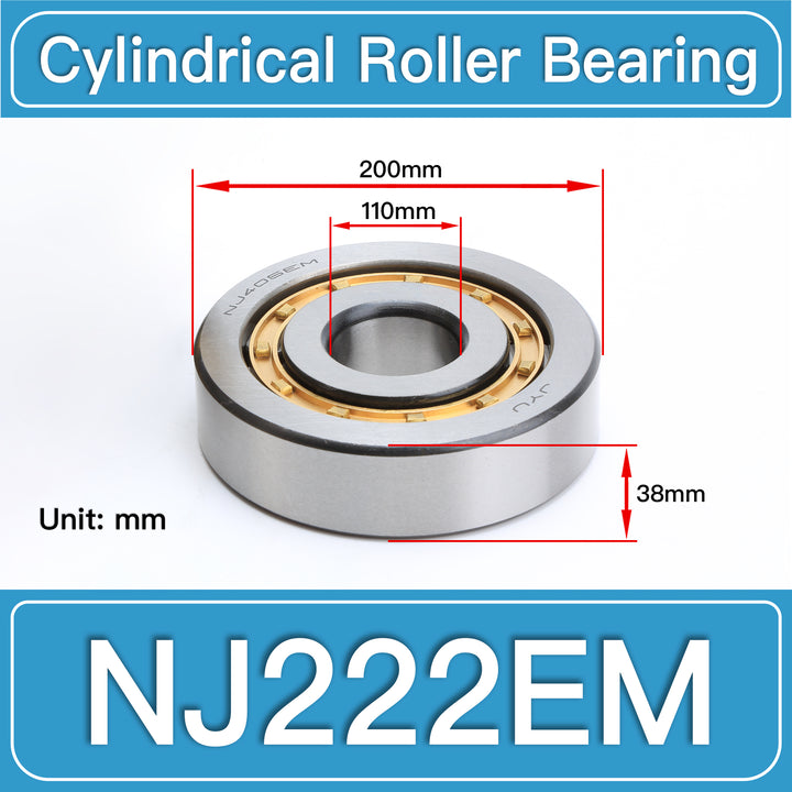 NJ222EM Cylindrical Roller Bearings dimension drawing