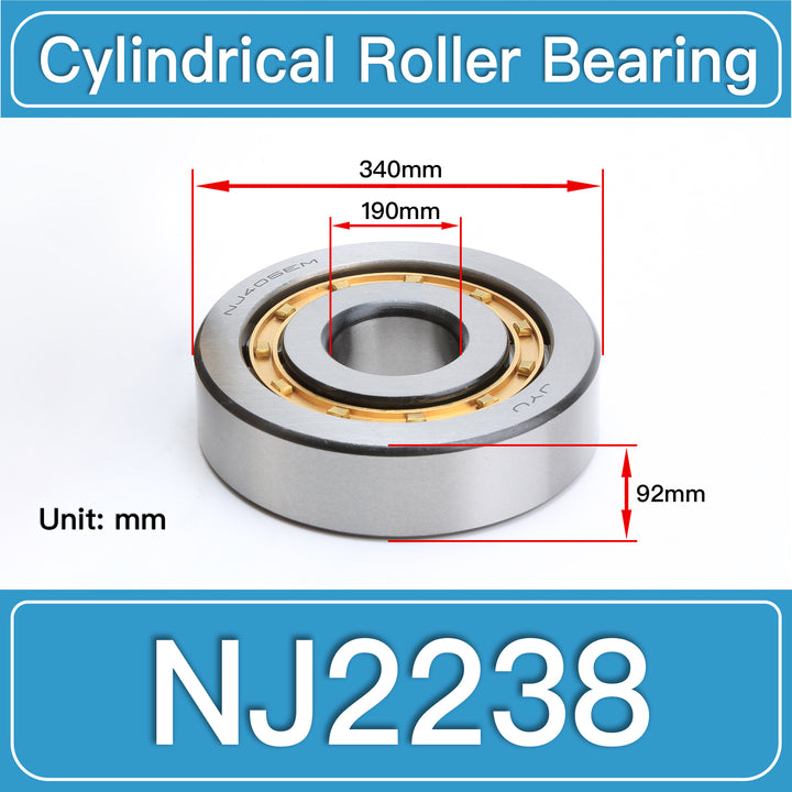 NJ2238 Cylindrical Roller Bearings dimension drawing