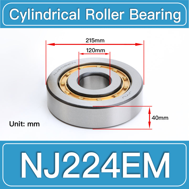 NJ224EM Cylindrical Roller Bearings dimension drawing