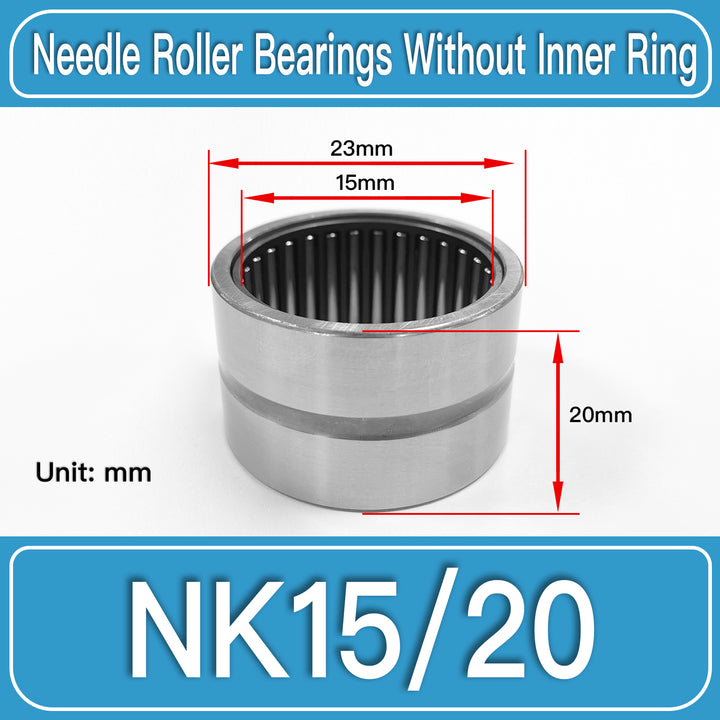 NK15_20 Machined Needle Roller Bearings dimension drawing
