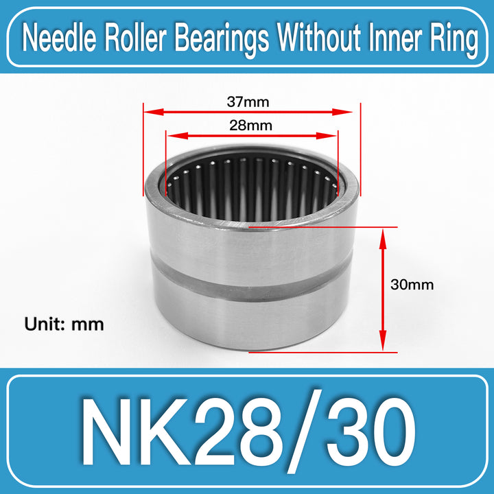NK28_30 Machined Needle Roller Bearings dimension drawing