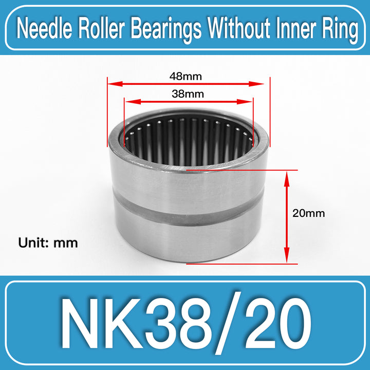 NK38_20 Machined Needle Roller Bearings dimension drawing
