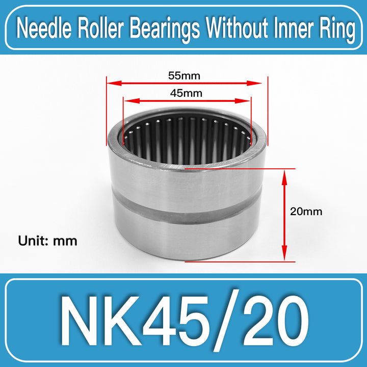 NK45_20 Machined Needle Roller Bearings dimension drawing