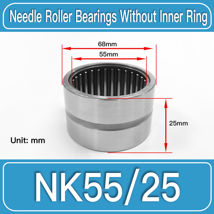 NK55_25 Machined Needle Roller Bearings dimension drawing