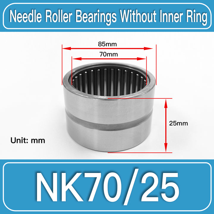 NK70_25 Machined Needle Roller Bearings dimension drawing