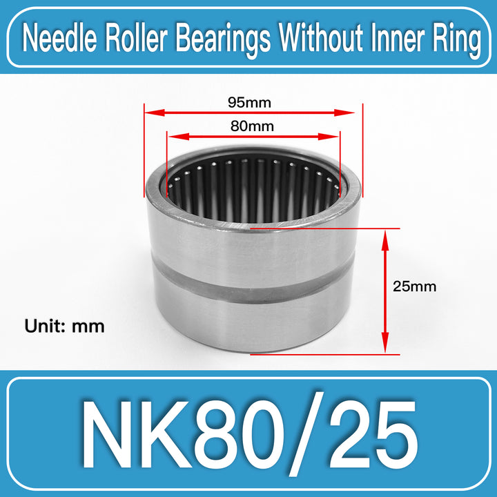 NK80_25 Machined Needle Roller Bearings dimension drawing