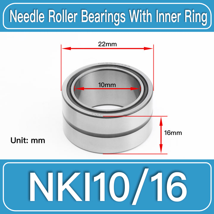 NKI10_16 Machined Needle Roller Bearings dimension drawing