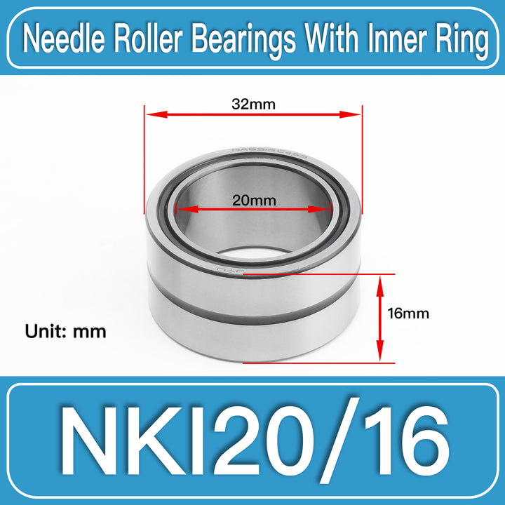 NKI20_16 Machined Needle Roller Bearings dimension drawing