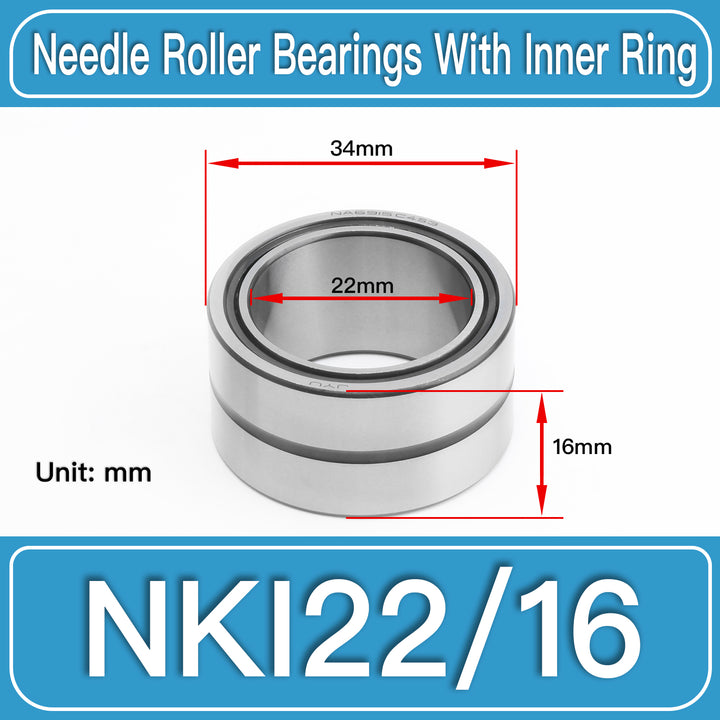 NKI22_16 Machined Needle Roller Bearings dimension drawing