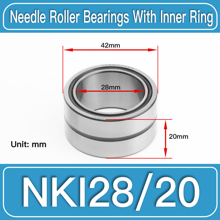 NKI28_20 Machined Needle Roller Bearings dimension drawing