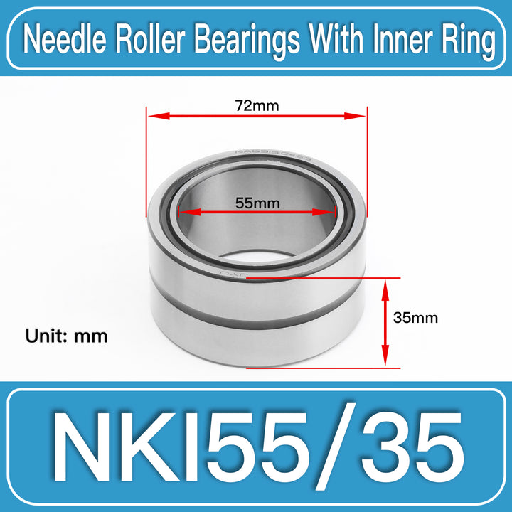 NKI55_35 Machined Needle Roller Bearings dimension drawing