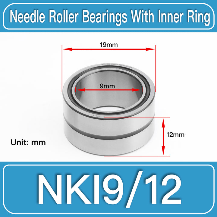 NKI9_12 Machined Needle Roller Bearings dimension drawing