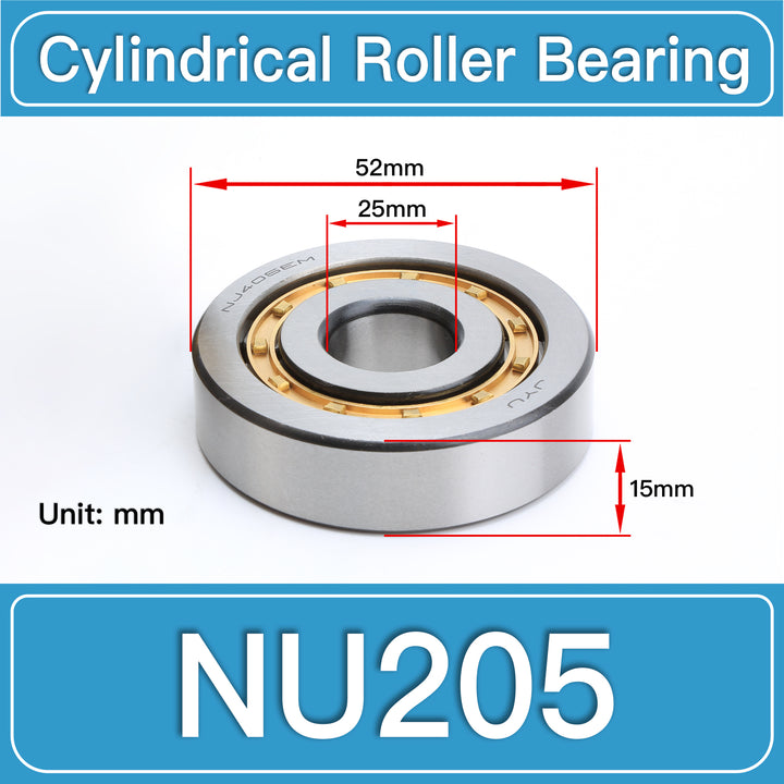 NU205 Cylindrical Roller Bearings dimension drawing