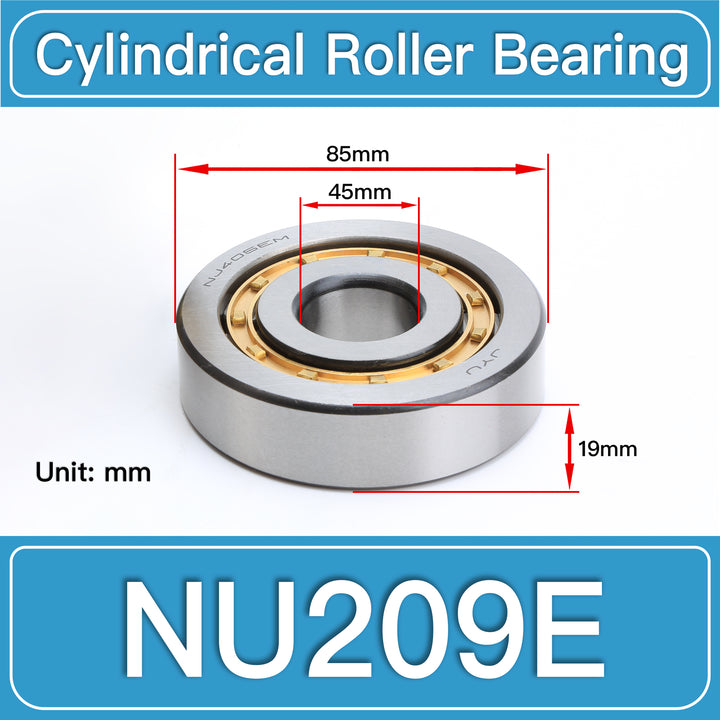 NU209E Cylindrical Roller Bearings dimension drawing