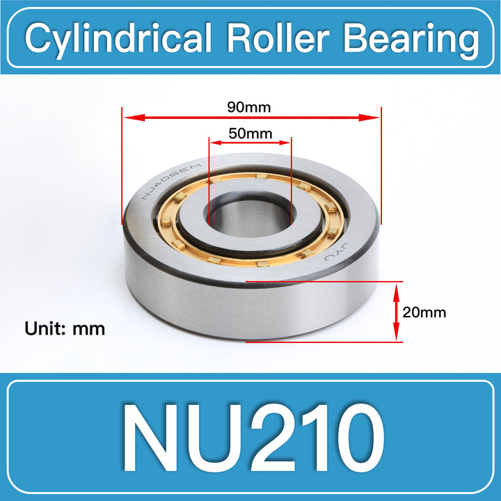 NU210 Cylindrical Roller Bearings dimension drawing