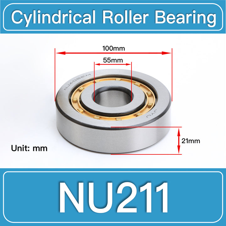 NU211 Cylindrical Roller Bearings dimension drawing