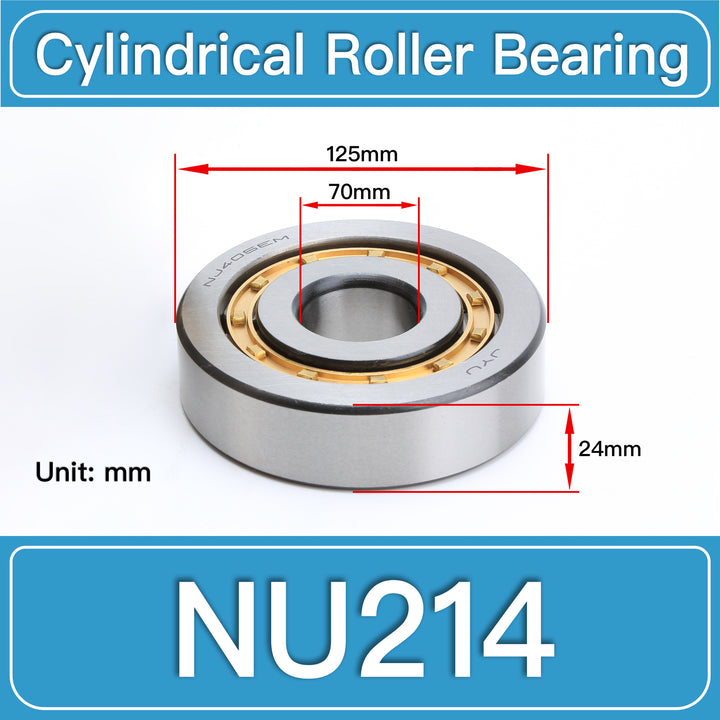 NU214 Cylindrical Roller Bearings dimension drawing