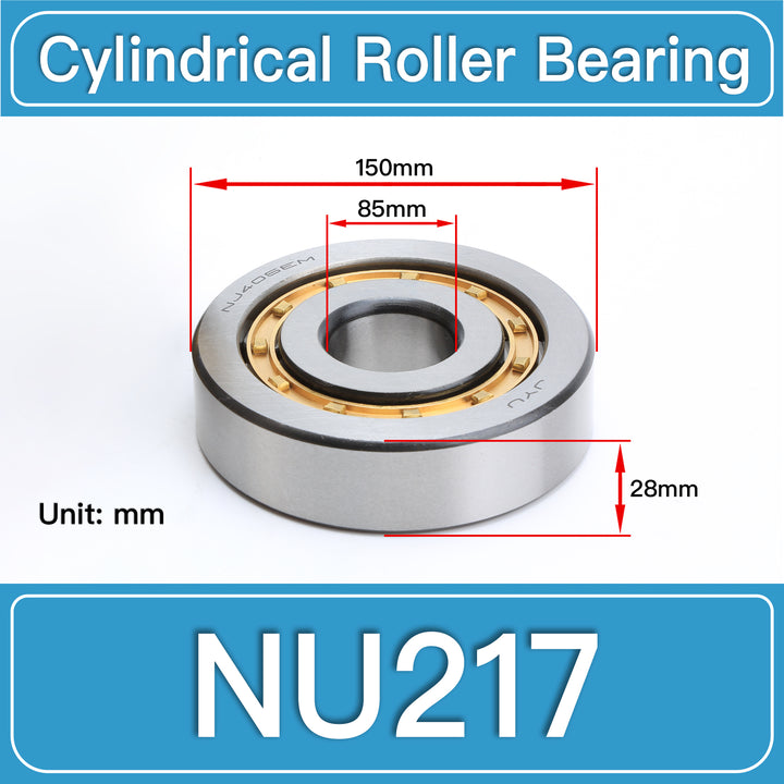 NU217 Cylindrical Roller Bearings dimension drawing