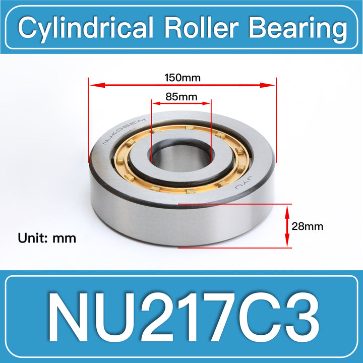 NU217C3 Cylindrical Roller Bearings dimension drawing