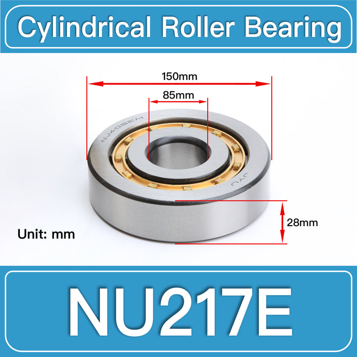 NU217E Cylindrical Roller Bearings dimension drawing