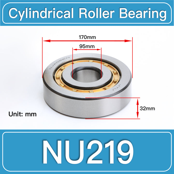 NU219 Cylindrical Roller Bearings dimension drawing