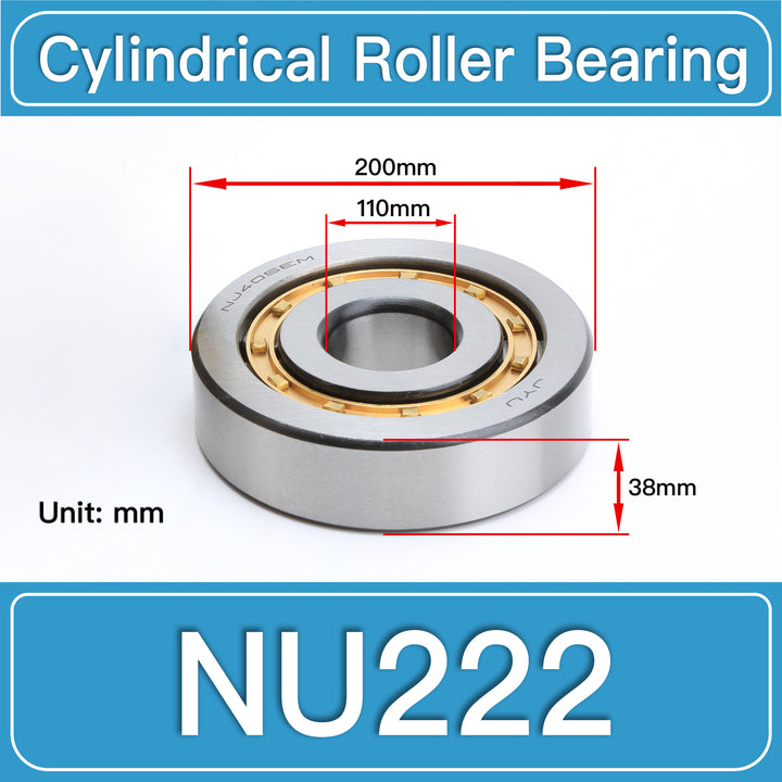NU222 Cylindrical Roller Bearings dimension drawing