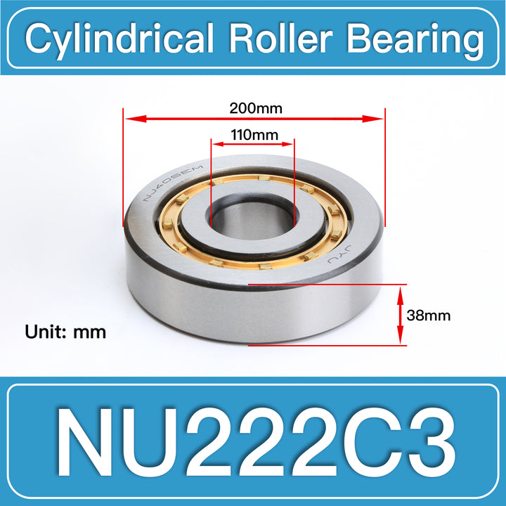 NU222C3 Cylindrical Roller Bearings dimension drawing